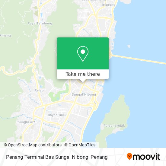 Penang Terminal Bas Sungai Nibong map