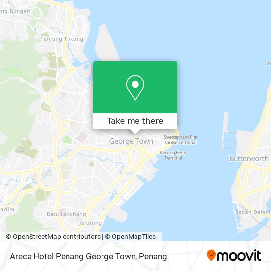 Peta Areca Hotel Penang George Town