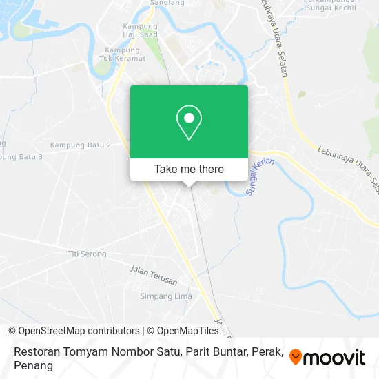 Restoran Tomyam Nombor Satu, Parit Buntar, Perak map