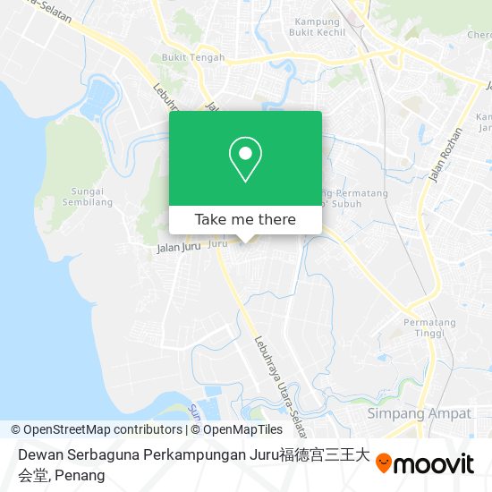 Peta Dewan Serbaguna Perkampungan Juru福德宫三王大会堂