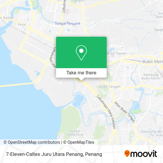 7-Eleven-Caltex Juru Utara Penang map