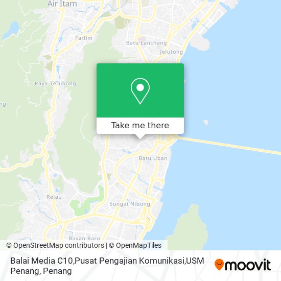 Peta Balai Media C10,Pusat Pengajian Komunikasi,USM Penang