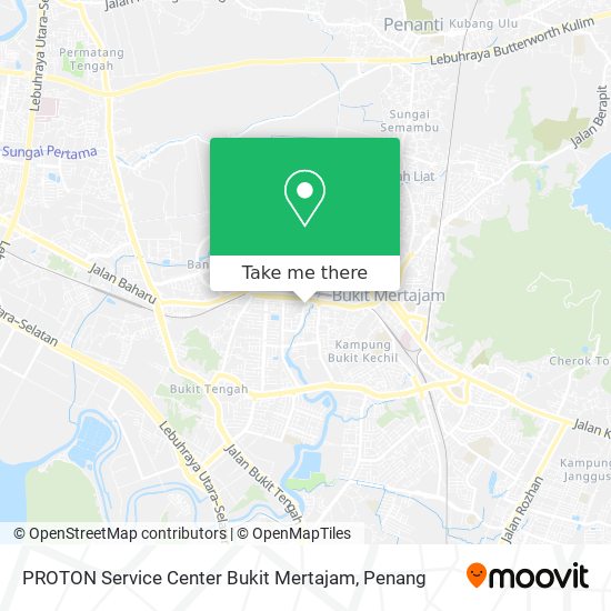 Peta PROTON Service Center Bukit Mertajam