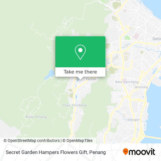 Secret Garden Hampers Flowers Gift map