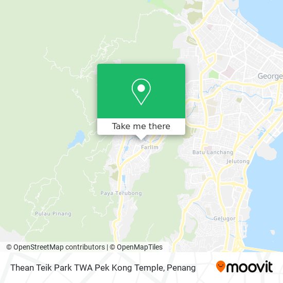 Thean Teik Park TWA Pek Kong Temple map