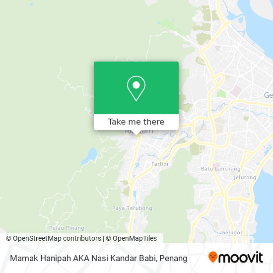 Peta Mamak Hanipah AKA Nasi Kandar Babi