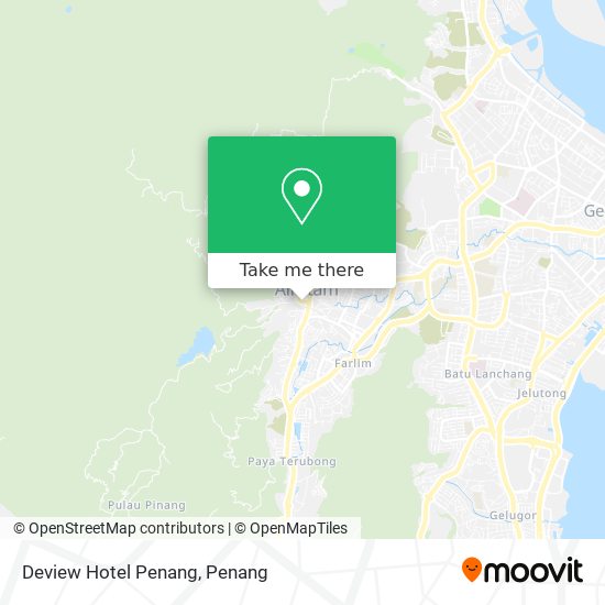 Deview Hotel Penang map