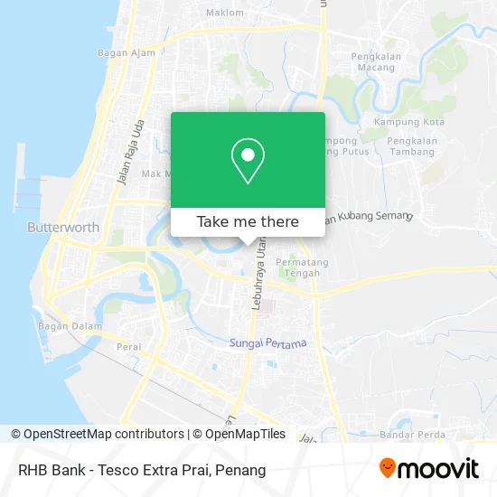 RHB Bank - Tesco Extra Prai map