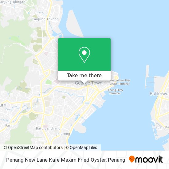 Penang New Lane Kafe Maxim Fried Oyster map