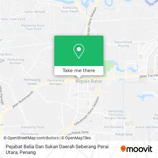 Peta Pejabat Belia Dan Sukan Daerah Seberang Perai Utara