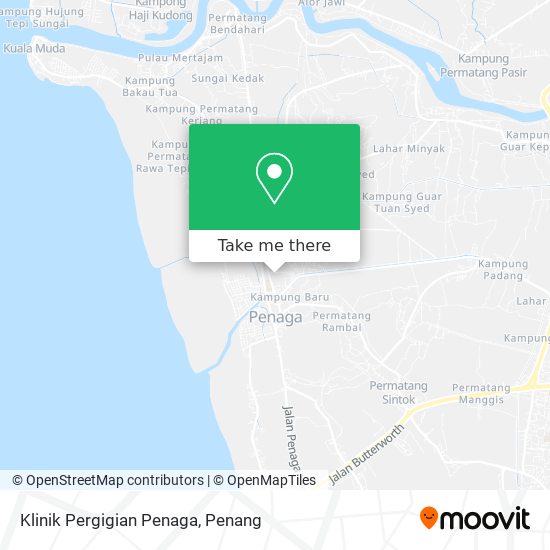 Klinik Pergigian Penaga map