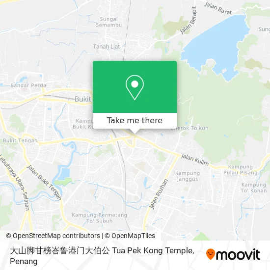 大山脚甘榜峇鲁港门大伯公 Tua Pek Kong Temple map