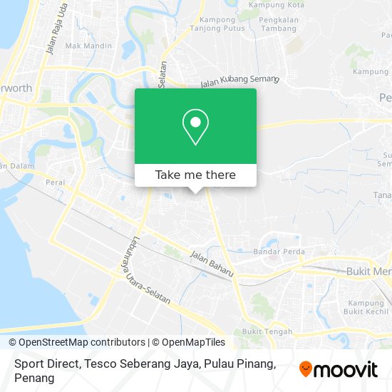 Peta Sport Direct, Tesco Seberang Jaya, Pulau Pinang