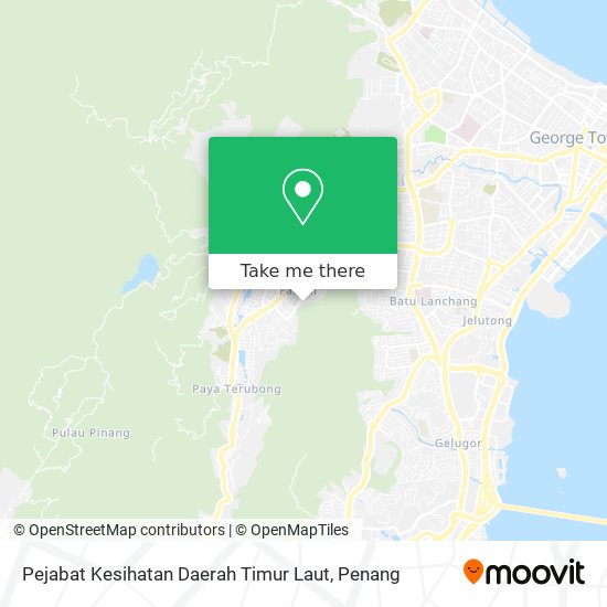 Peta Pejabat Kesihatan Daerah Timur Laut