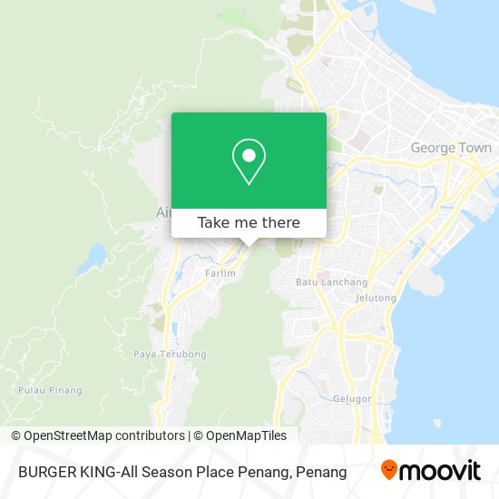 BURGER KING-All Season Place Penang map