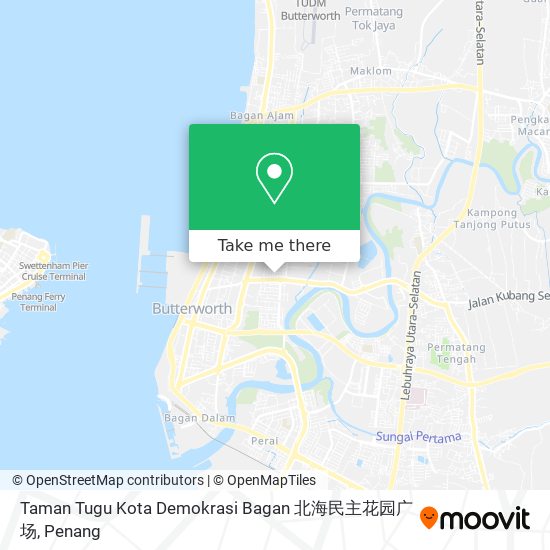 Taman Tugu Kota Demokrasi Bagan 北海民主花园广场 map