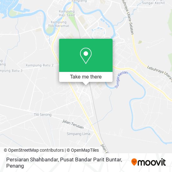 Peta Persiaran Shahbandar, Pusat Bandar Parit Buntar