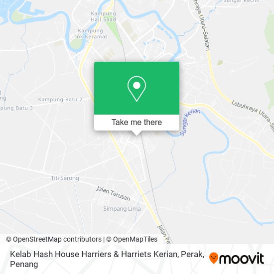 Kelab Hash House Harriers & Harriets Kerian, Perak map