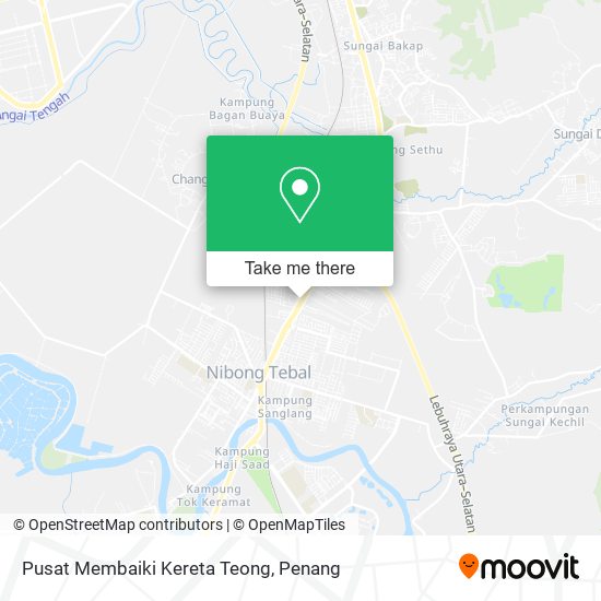 Peta Pusat Membaiki Kereta Teong