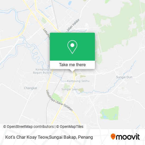 Kot's Char Koay Teow,Sungai Bakap map