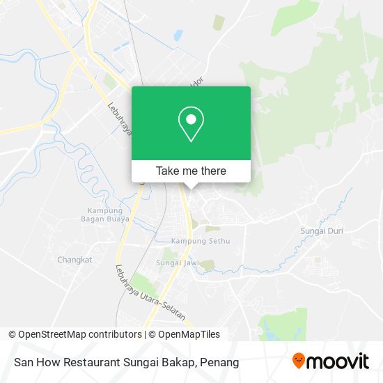 San How Restaurant Sungai Bakap map