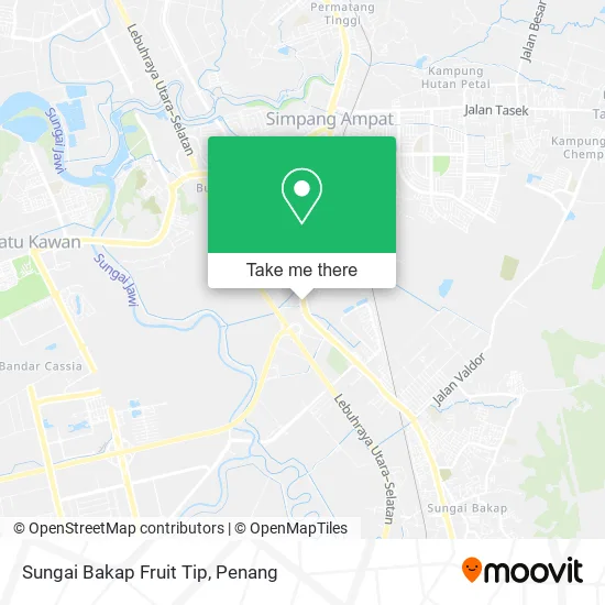 Sungai Bakap Fruit Tip map