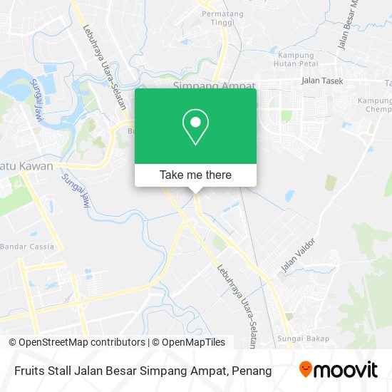 Peta Fruits Stall Jalan Besar Simpang Ampat