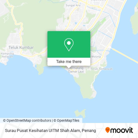 Peta Surau Pusat Kesihatan UITM Shah Alam