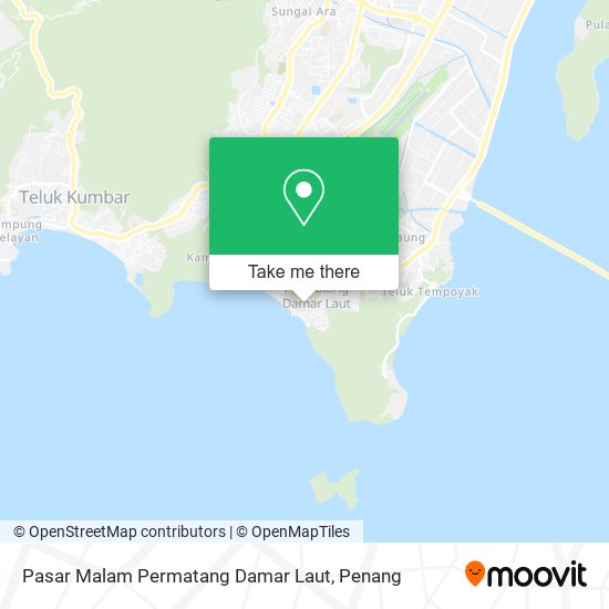 Peta Pasar Malam Permatang Damar Laut