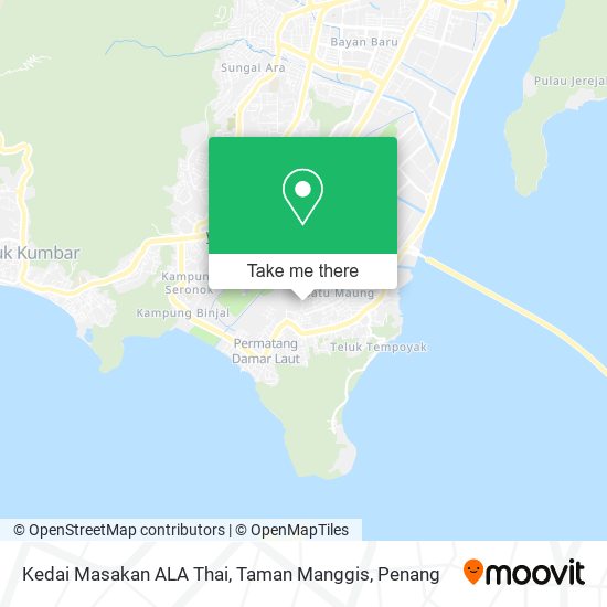 Peta Kedai Masakan ALA Thai, Taman Manggis