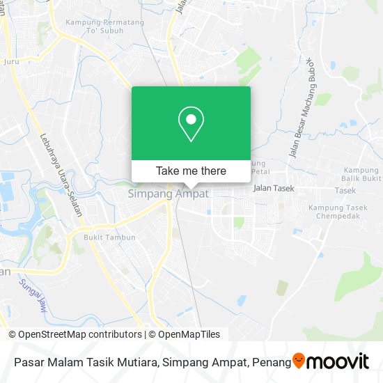 Peta Pasar Malam Tasik Mutiara, Simpang Ampat