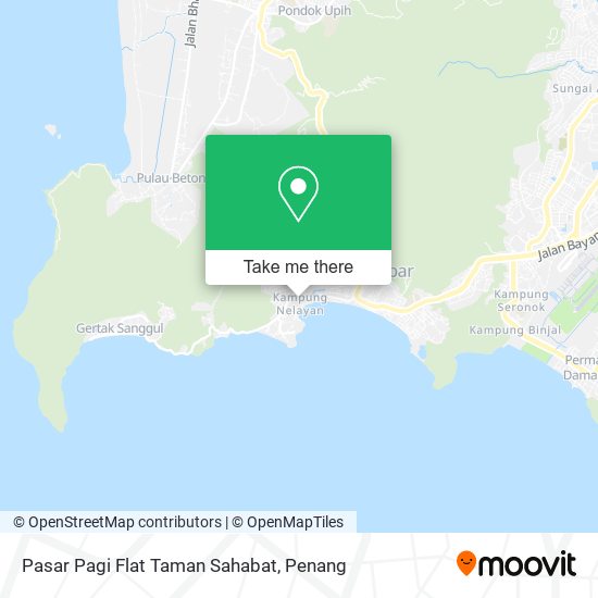 Peta Pasar Pagi Flat Taman Sahabat