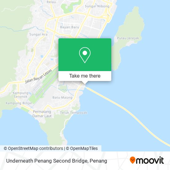 Underneath Penang Second Bridge map