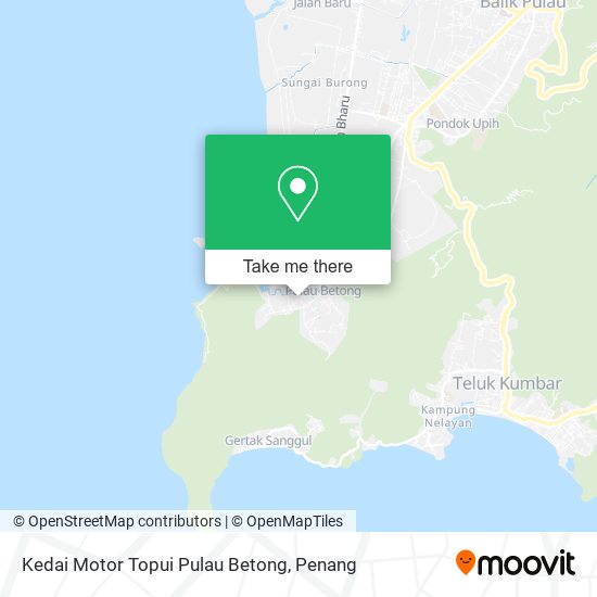 Peta Kedai Motor Topui Pulau Betong