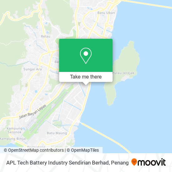 Peta APL Tech Battery Industry Sendirian Berhad