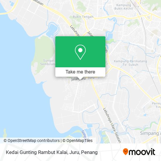 Kedai Gunting Rambut Kalai, Juru map