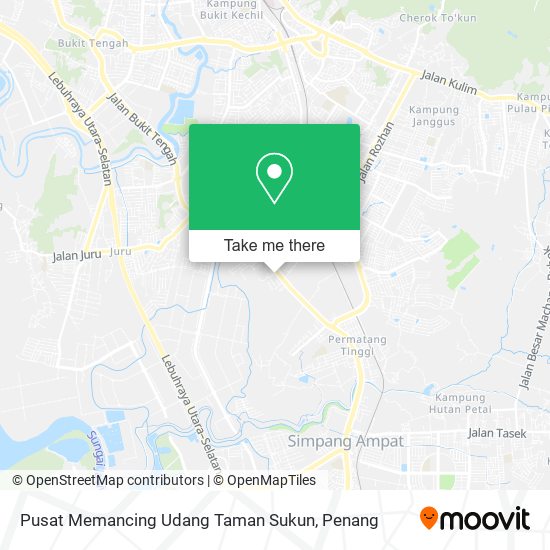 Peta Pusat Memancing Udang Taman Sukun