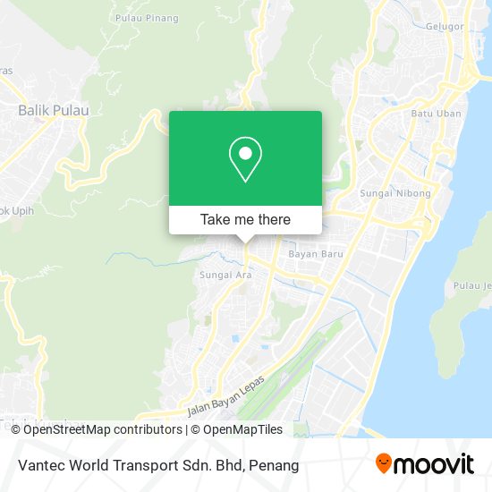 Vantec World Transport Sdn. Bhd map