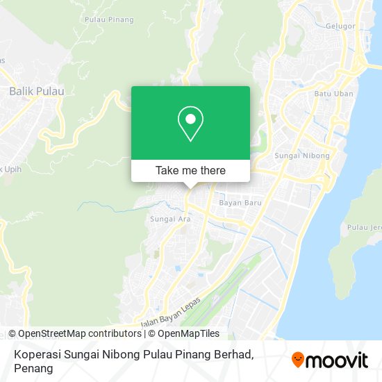 Peta Koperasi Sungai Nibong Pulau Pinang Berhad