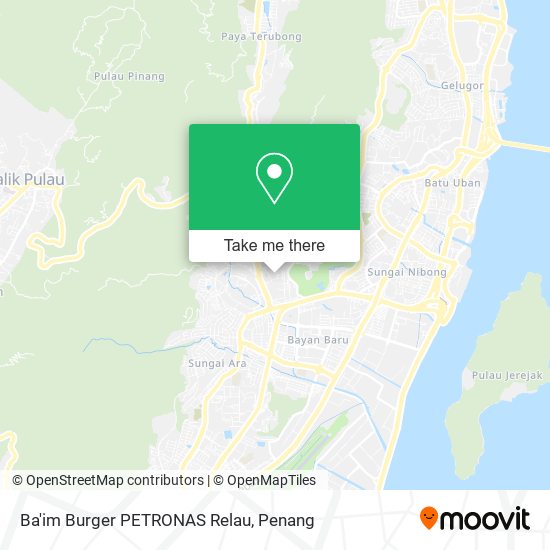 Ba'im Burger PETRONAS Relau map