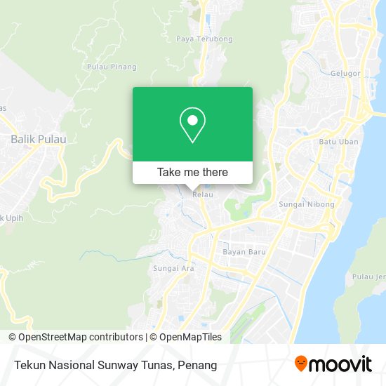 Tekun Nasional Sunway Tunas map