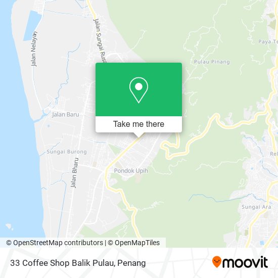 Peta 33 Coffee Shop Balik Pulau