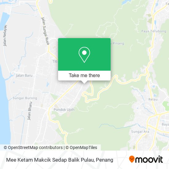 Mee Ketam Makcik Sedap Balik Pulau map