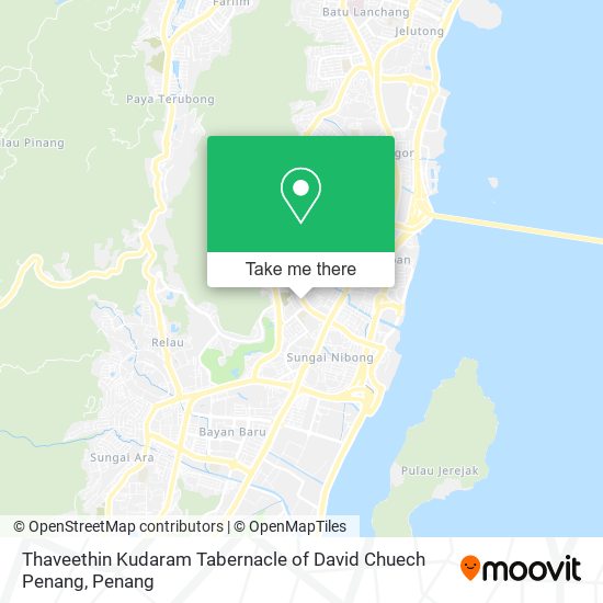 Thaveethin Kudaram Tabernacle of David Chuech Penang map