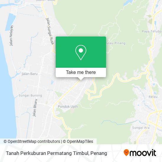 Tanah Perkuburan Permatang Timbul map