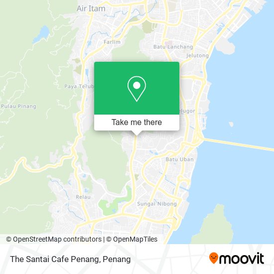 The Santai Cafe Penang map