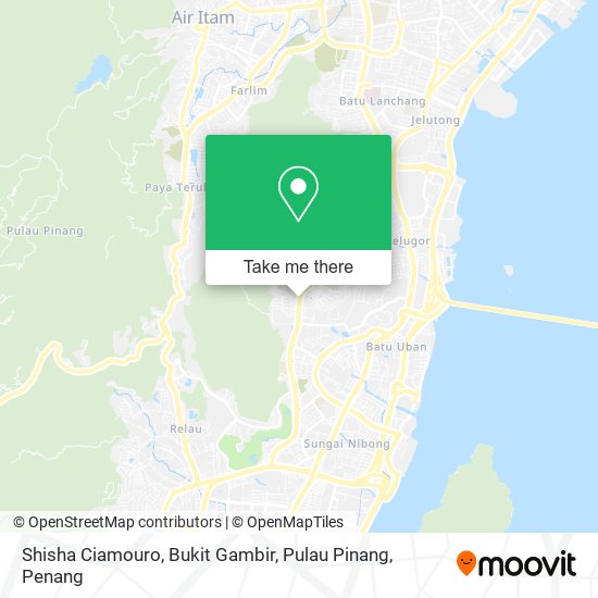 Peta Shisha Ciamouro, Bukit Gambir, Pulau Pinang