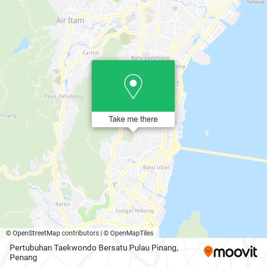 Peta Pertubuhan Taekwondo Bersatu Pulau Pinang