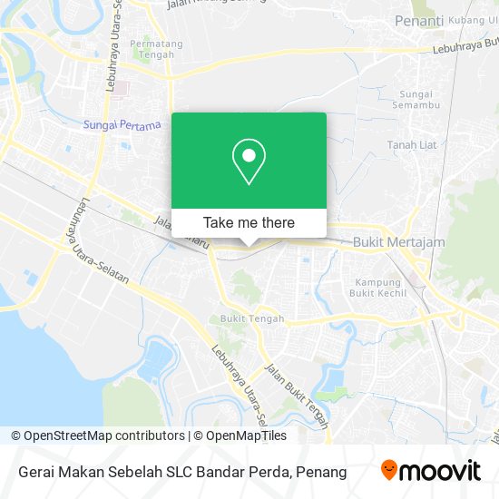 Gerai Makan Sebelah SLC Bandar Perda map