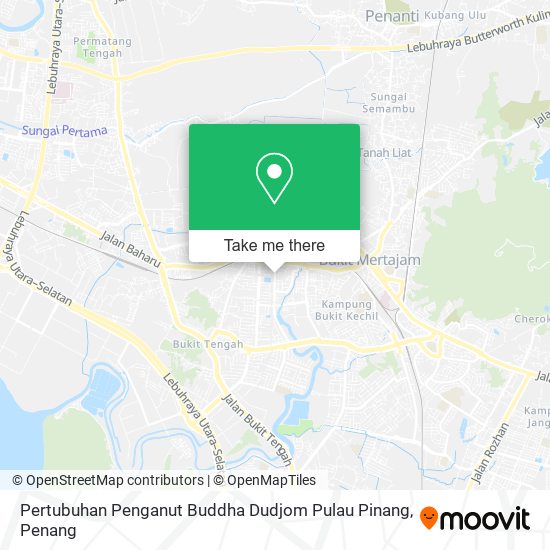 Peta Pertubuhan Penganut Buddha Dudjom Pulau Pinang